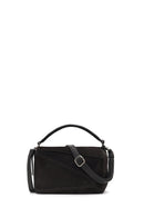 Woman Gray Long-Strap Suede Crossbody Bag | Derimod Woman Gray Long-Strap Suede Crossbody Bag | Derimod