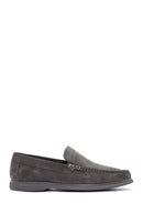 Derimod Fly Erkek Gri Süet Deri Loafer | Derimod Derimod Fly Erkek Gri Süet Deri Loafer | Derimod