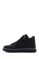 Men's Black Leather Zippered Sports Boots | Derimod Men's Black Leather Zippered Sports Boots | Derimod