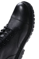 Male Black Zip Closure Leather Combat Boots | Derimod Male Black Zip Closure Leather Combat Boots | Derimod