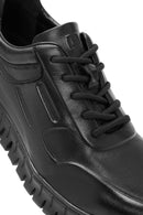Derimod Fly Erkek Siyah Bağcıklı Deri Casual Sneaker | Derimod Derimod Fly Erkek Siyah Bağcıklı Deri Casual Sneaker | Derimod