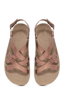 Women's Bronze Thick-Soled Metallic Sandals | Derimod Women's Bronze Thick-Soled Metallic Sandals | Derimod