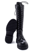 Women's Leather Casual Lace-Up Boots | Derimod Women's Leather Casual Lace-Up Boots | Derimod