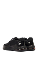 Men's Black Lace-Up Thick-Soled Leather Casual Sneaker | Derimod Men's Black Lace-Up Thick-Soled Leather Casual Sneaker | Derimod
