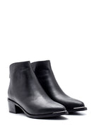 Women's Leather Classic Mid Heel Boots | Derimod Women's Leather Classic Mid Heel Boots | Derimod