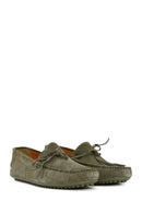 Erkek Haki Süet Deri Casual Loafer | Derimod Erkek Haki Süet Deri Casual Loafer | Derimod