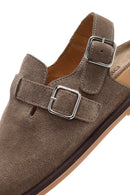 Women's Mink Back Tie Suede Leather Sandals | Derimod Women's Mink Back Tie Suede Leather Sandals | Derimod
