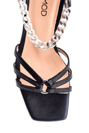 Women's Casual Heeled Leather Sandals | Derimod Women's Casual Heeled Leather Sandals | Derimod