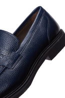 Erkek Lacivert Deri Casual Loafer | Derimod Erkek Lacivert Deri Casual Loafer | Derimod