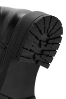 Women's Black Zippered Leather Boots | Derimod Women's Black Zippered Leather Boots | Derimod