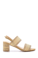 Kadın Hasır Topuklu Sandalet | Derimod Kadın Hasır Topuklu Sandalet | Derimod