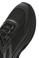 Erkek Siyah Kalın Tabanlı Bağcıklı Kumaş Sneaker | Derimod Erkek Siyah Kalın Tabanlı Bağcıklı Kumaş Sneaker | Derimod