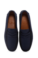 Erkek Lacivert Nubuk Deri Casual Loafer | Derimod Erkek Lacivert Nubuk Deri Casual Loafer | Derimod