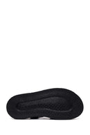 Woman Black Buckled Thick-Soled Leather Sandal | Derimod Woman Black Buckled Thick-Soled Leather Sandal | Derimod