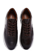 Erkek Kahverengi Bağcıklı Deri Casual Sneaker | Derimod Erkek Kahverengi Bağcıklı Deri Casual Sneaker | Derimod