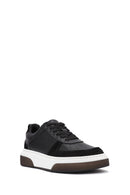 Men's Black Lace-up Thick-Sole Leather Sneaker | Derimod Men's Black Lace-up Thick-Sole Leather Sneaker | Derimod