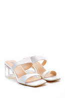 Women's Transparent Heel Crocodile Patterned Slippers | Derimod Women's Transparent Heel Crocodile Patterned Slippers | Derimod