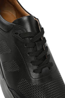 Erkek Siyah Bağcıklı Deri Casual Sneaker | Derimod Erkek Siyah Bağcıklı Deri Casual Sneaker | Derimod