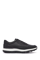 Men's Black Lace-up Thick-Sole Leather Casual Sneaker | Derimod Men's Black Lace-up Thick-Sole Leather Casual Sneaker | Derimod