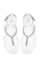 Women's Transparent Jelly Sandals with Stones | Derimod Women's Transparent Jelly Sandals with Stones | Derimod
