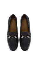 Women's Black Buckle Detailed Leather Masculine Loafer | Derimod Women's Black Buckle Detailed Leather Masculine Loafer | Derimod