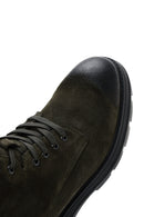 Men's Khaki Suede Leather Casual Boots | Derimod Men's Khaki Suede Leather Casual Boots | Derimod