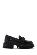 Women's Black Buckle Detailed Leather Masculine Loafer | Derimod Women's Black Buckle Detailed Leather Masculine Loafer | Derimod