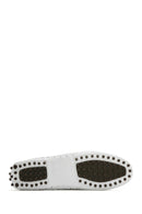 Women's White Leather Loafer | Derimod Women's White Leather Loafer | Derimod