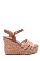 Women's Wedge Heeled Straw Sandals | Derimod Women's Wedge Heeled Straw Sandals | Derimod