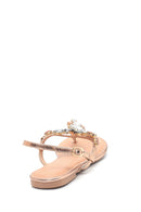 Women's Gold Stone Flat Sandals | Derimod Women's Gold Stone Flat Sandals | Derimod