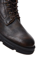 Erkek Kahverengi Deri Fermuarlı Postal Bot | Derimod Erkek Kahverengi Deri Fermuarlı Postal Bot | Derimod
