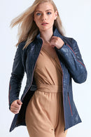 Madison Women's Leather Jacket | Derimod Madison Women's Leather Jacket | Derimod
