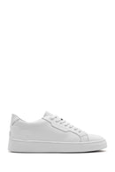 Erkek Beyaz Bağcıklı Deri Sneaker | Derimod Erkek Beyaz Bağcıklı Deri Sneaker | Derimod