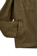 Modric Male Green Leather Jacket | Derimod Modric Male Green Leather Jacket | Derimod