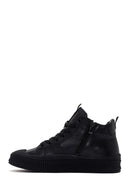 Erkek Siyah Deri Bilekli Sneaker | Derimod Erkek Siyah Deri Bilekli Sneaker | Derimod