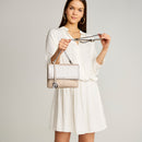 Sack Printed Taupe Women's Crossbody Bag | Derimod Sack Printed Taupe Women's Crossbody Bag | Derimod
