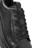 Erkek Siyah Bağcıklı Deri Sneaker | Derimod Erkek Siyah Bağcıklı Deri Sneaker | Derimod
