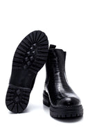 Women's Crocodile Patterned Chelsea Boots | Derimod Women's Crocodile Patterned Chelsea Boots | Derimod