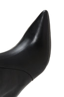 Women's Black Leather Heeled Boots | Derimod Women's Black Leather Heeled Boots | Derimod