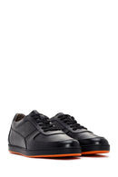 Men's Navy Blue Leather Casual Sneaker | Derimod Men's Navy Blue Leather Casual Sneaker | Derimod