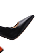Women's Black Leather Heeled Shoes | Derimod Women's Black Leather Heeled Shoes | Derimod