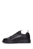 Erkek Siyah Bağcıklı Deri Sneaker | Derimod Erkek Siyah Bağcıklı Deri Sneaker | Derimod