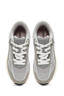 Kadın Gri Bağcıklı Kalın Tabanlı Sneaker | Derimod Kadın Gri Bağcıklı Kalın Tabanlı Sneaker | Derimod