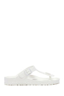 Birkenstock Women's White Flip Flops Gizeh Eva Slippers | Derimod Birkenstock Women's White Flip Flops Gizeh Eva Slippers | Derimod