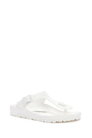 Birkenstock Women's White Flip Flops Gizeh Eva Slippers | Derimod Birkenstock Women's White Flip Flops Gizeh Eva Slippers | Derimod