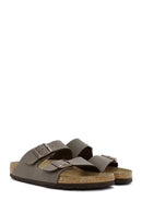 Birkenstock Women's Brown Arizona Eva Nubuck Leather Slippers | Derimod Birkenstock Women's Brown Arizona Eva Nubuck Leather Slippers | Derimod