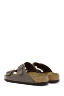 Birkenstock Women's Brown Arizona Eva Nubuck Leather Slippers | Derimod Birkenstock Women's Brown Arizona Eva Nubuck Leather Slippers | Derimod