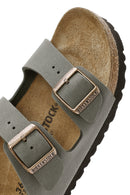 Birkenstock Kadın Gri Arizona Eva Nubuk Deri Terlik | Derimod Birkenstock Kadın Gri Arizona Eva Nubuk Deri Terlik | Derimod