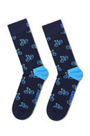 Happy Socks Erkek Lacivert Desenli Pamuklu Çorap | Derimod Happy Socks Erkek Lacivert Desenli Pamuklu Çorap | Derimod