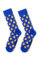 Happy Socks Male Blue Duck Patterned Cotton Socks | Derimod Happy Socks Male Blue Duck Patterned Cotton Socks | Derimod